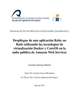 Despliegue De Una Aplicación Ruby on Rails Utilizando Las Tecnologías De Virtualización Docker Y Coreos En La Nube Pública De Amazon Web Services