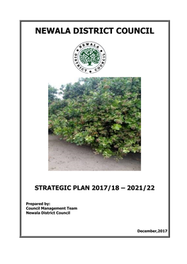 Strategic Plan 2017/18 – 2021/22