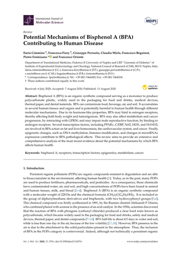 Potential Mechanisms of Bisphenol a (BPA) Contributing to Human Disease