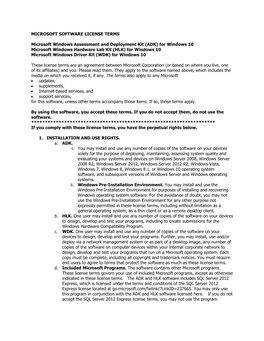 (ADK) for Windows 10 Microsoft Windows Hardware Lab Kit (HLK) for Windows 10 Microsoft Windows Driver Kit (WDK) for Windows 10