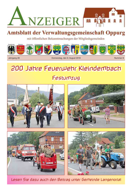 200 Jahre Feuerwehr Kleindembach Festumzug