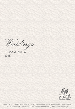 Weddings by THERMAE SYLLA