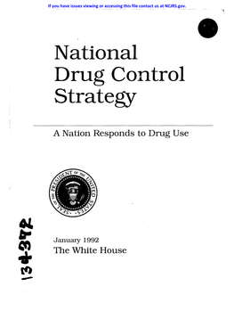 National Drug Control Strategy