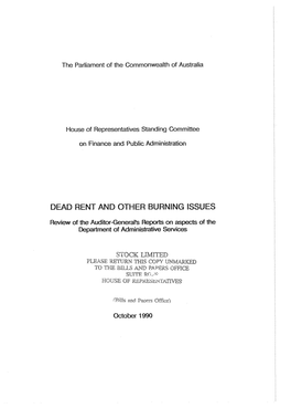 House of Representatives Standing Committee 'Commonwealth of Australia 1990