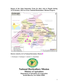 National Horticulture Mission Progress