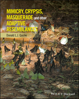 Mimicry, Crypsis, Masquerade and Other Adaptive Resemblances