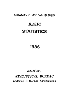 BASIC STATISTICS 1986-ANDAMAN and NICOBAR ISLANDS.Pdf