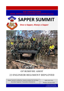 SAPPER SUMMIT Once a Sapper, Always a Sapper