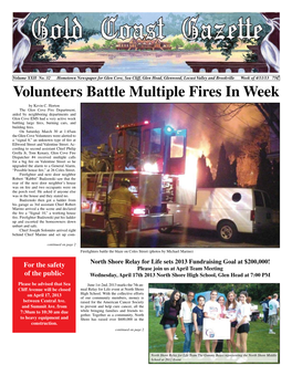 Volunteers Battle Multiple Fires in Week