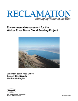 Environmental Assessment for the Walker River Basin Cloud Seeding Project