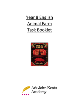 Year 8 English Animal Farm Task Booklet