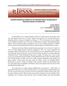 Rjpsss Vol 42 No 1 2016 ISSN: (P) 0048-7325 (E) 2454-7026