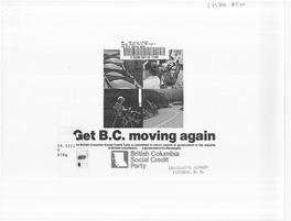 ~Et B.C. Moving Again 24 2 7 1 1 L1ebritish Columbia Social Credit Party Is Committed 10 Return Control of Government to the Majority 5 •