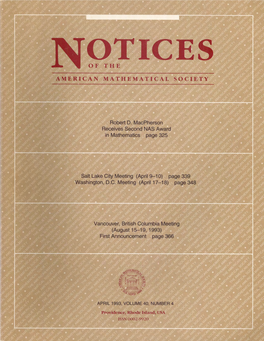 Notices of the American Mathematical Society