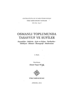 OSMANLI TOPLUMUNDA TASAVVUF VE Sufiler