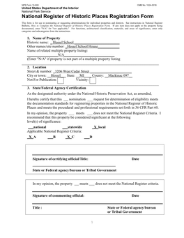 National Register of Historic Places Registration Form