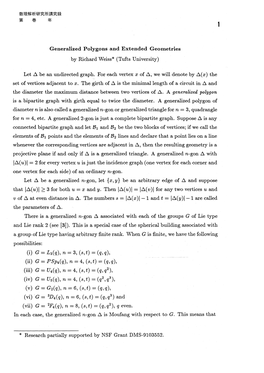 And There Is a Generalized N-Gon $\Triangle$ Associated with Each Of