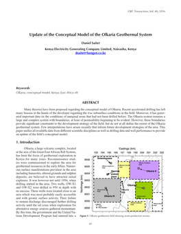 Update of the Conceptual Model of the Olkaria Geothermal System