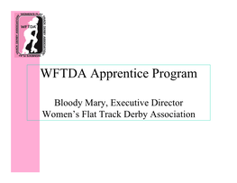 WFTDA Apprenticeprogram Rollercon2009