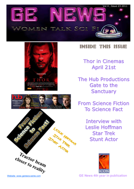 Thor in Cinemas April 21St the Hub Productions Gate To