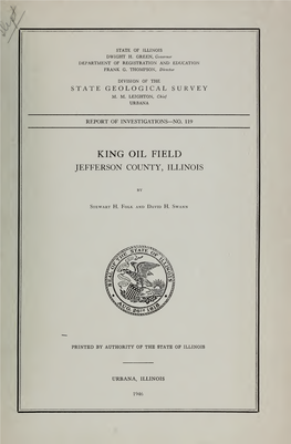 King Oil Field, Jefferson County, Illinois