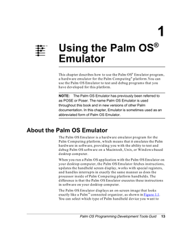 Using the Palm OS Emulator