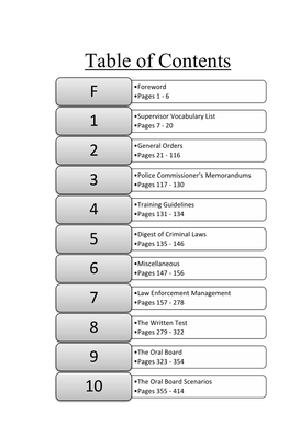 Table of Contents