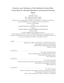 Structure and Mechanics of the Subducted Gorda Plate