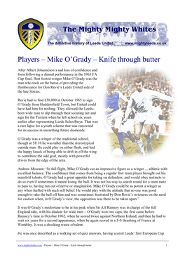 Players – Mike O'grady – Knife Through Butter