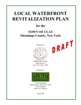 LOCAL WATERFRONT REVITALIZATION PLAN for the TOWN of CLAY Onondaga County, New York