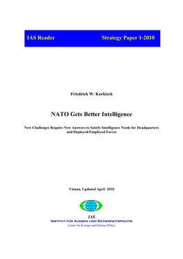 NATO Gets Better Intelligence