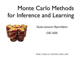 Guest Lecturer: Ryan Adams CSC 2535