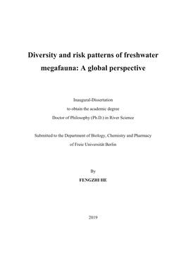 Diversity and Risk Patterns of Freshwater Megafauna: a Global Perspective