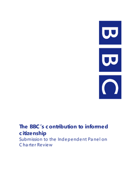 The BBC's Contribution to Informed Citizenship