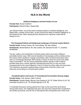 HLS in the World