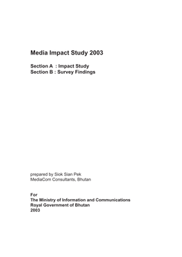 Media Impact Study 2003