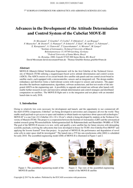 Advances in the Development of the Attitude Determination and Control System of the Cubesat MOVE-II