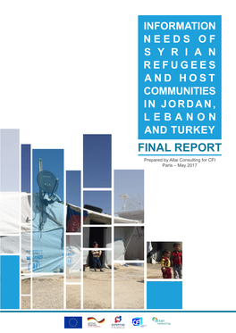 Information Needs of Syrian Refugees and Host Communities in Jordan, Lebanon and Turkey