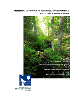 Assessment of Biodiversity in Deerfield River Watershed Forested Headwater Streams
