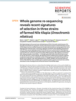 Whole Genome Re-Sequencing Reveals Recent