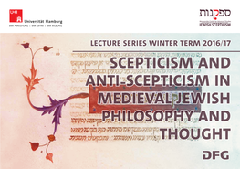 Scepticism and Anti-Scepticism in Medieval Jewish Philosophy and Thought