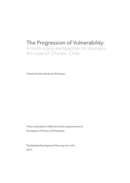 The Progression of Vulnerability: a Multi-Scalar Perspective on Disasters, the Case of Chaitén, Chile