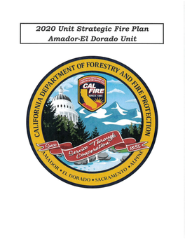 2020 Amador-El Dorado-Alpine Unit Fire Plan
