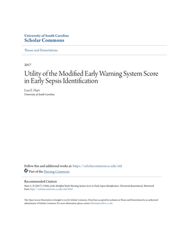 Utility of the Modified Early Warning System Score in Early Sepsis Identification