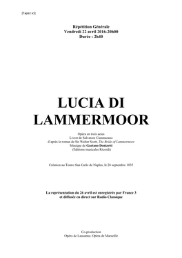 Lucia Di Lammermoor