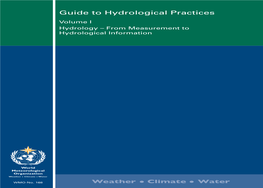 Guide to Hydrological Practices, 6Th Edition, Volume I