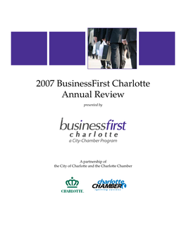 2007 Businessfirst Charlotte Annual Review Presented By