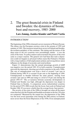 2. the Great Financial Crisis in Finland and Sweden: the Dynamics of Boom