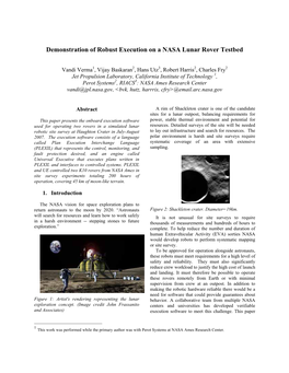 Demonstration of Robust Execution on a NASA Lunar Rover Testbed