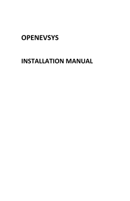 Installation Manual